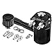 Produktbild 1Satz Ölkanne Ölkocher Auto Refitted Zubehör 300 ML Zylinder Aluminiumlegierung Motoröl Pot Oil Catch Can Vorratsbehälter Can mit Entlüfter Filter Kit (Schwarz)