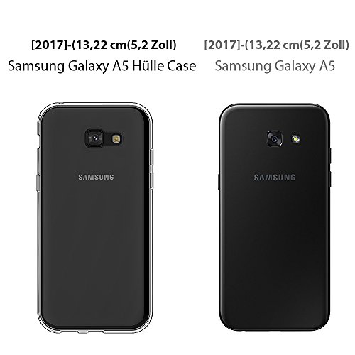Samsung Galaxy A5 2017 Hülle, Elekin [Liquid Crystal] Soft Flex Silikon Transparent Ultra Dünn Bumper-Style Handyhülle TPU Durchsichtige Schutzhülle für Samsung Galaxy A5 2017 [5,2 Zoll] Case Cover - 2