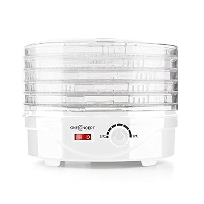 Oneconcept Bonsai Déshydrateur Alimentaire 5 Étages 250 Watt ¿ Blanc