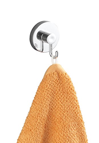 Wenko Vacuum-Loc Haken – 2er Set (Befestigen ohne bohren, Kunststoff (ABS), 6 x 6.7 x 5 cm) chrom, 20900100 - 3