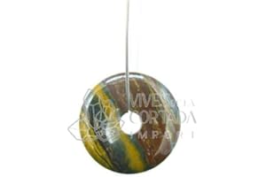 VIVES CORTADA Donut Mediano de Ojo de Hierro para Colgante Minerales y Cristales, Belleza energética, Meditacion, Amuletos Espirituales