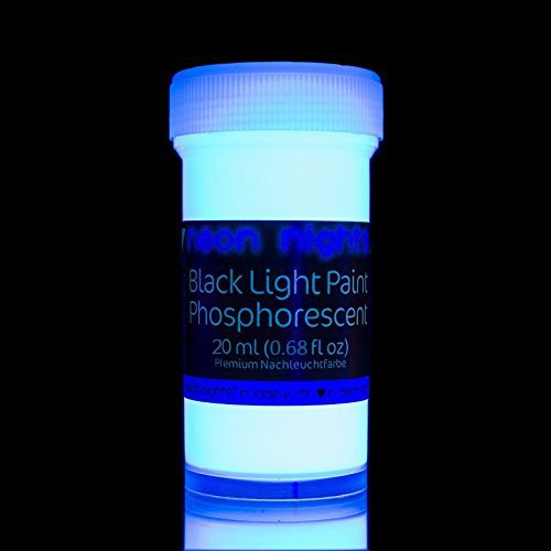 neon nights nachleuchtende Neon Farben | Phosphoreszierende Wandfarbe für Glow Effekt im Dunkeln | 8 x 20ml Leuchtfarben Paint Set - 9