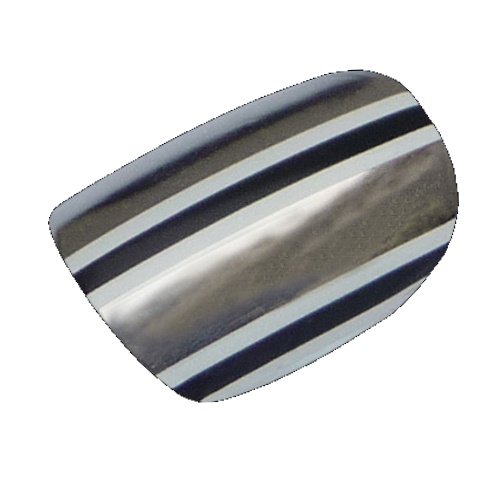 Chix Nails Nail Wraps Silver Black White Stripes Fingers Toes Vinyl Foils Minx Trendy Style