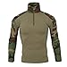 Produktbild Junjie Mode Winter Herbst Mantel,Größe Größe Männer Camouflage Langarm-Bluse T-Shirt Top Camouflage Muscle Patchwork Taste Sweatshirt Pullover Langarm Zipper Gelb, Khaki, Blau, Grau, Army Green