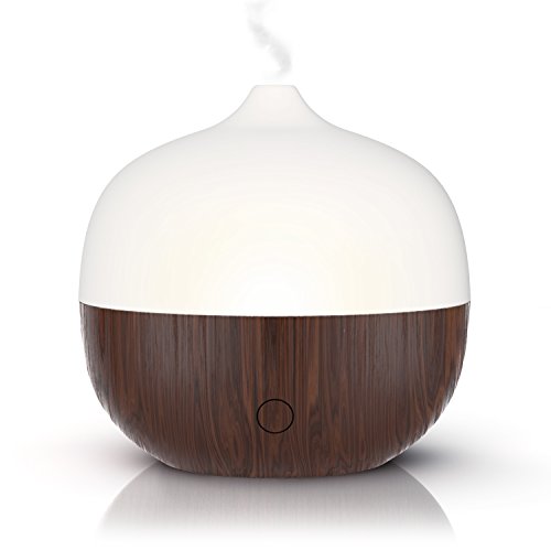 Arendo - Aroma Diffuser in edlem Design | Ultraschall-Technologie | geräuscharmer Betrieb | energieeffizient | Nussbaum (Holz-Optik)