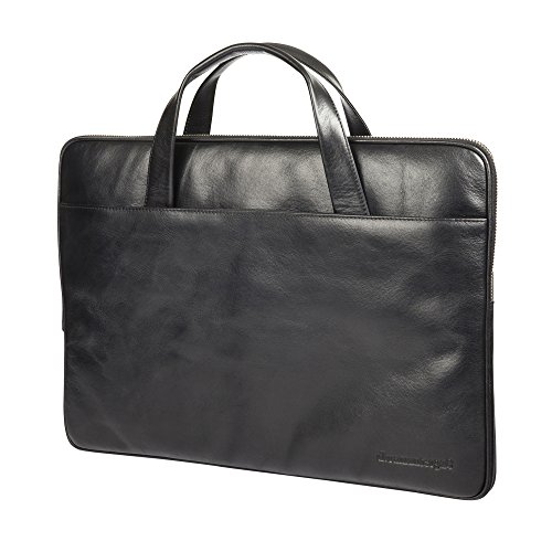 dbramante1928 Silkeborg Hochwertige Elegante Ledertasche Laptop-Tasche für Laptops und Apple MacBooks bis 15″ – Schwarz - 6