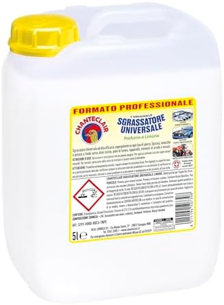 Chanteclair - Sgrassatore Universale, Superpotente, Profumo di Limone, Formula Originale, Formato Professionale - 5 Litri
