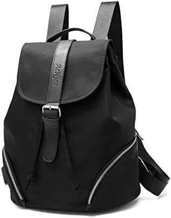 CLOTHES- Female Shoulder Bag Korean Fashion Wild College Wind Large Capacity Oxford Cloth Backpack ( Color : Black )