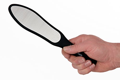 UPUAUT Hornhautfeile Hornhautraspel Hornhautentferner in einem soliden Handgriff 26cm x 5,5cm x 1,5cm schwarz Edelstahl rostfrei für Ihre Pediküre - 6