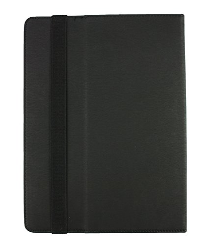 Emartbuy® Alcatel OneTouch Pixi 3 10 Zoll Tablet Universal ( 9 – 10 Zoll ) Schwarz Premium PU Leder Multi-Angle Exekutive Folio Geldbörse Tasche Hülle Tan Innenraum mit Kartensteckplätze + Schwarz Eingabestift - 7