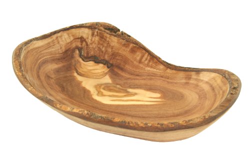 D, o.m. Cuencos de aprox 14-19cm oval rústico de madera de olivo