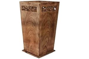 SWACRAFT Wood Umbrella Holder, Rectangular Umbrella Stand Standing Large Umbrella Holder for Entryway, Hallway, Hotel Lobby, Office | | Hallway Accessories for The Home 48cm x 17cm