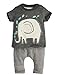 Baby Boys Short Sleeve Elephant T-Shirt and Striped Pants Outfit