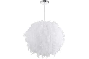 STOEX Lustre Suspension en Plumes 30 cm E27 40W Blanc