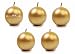 Produktbild Feste Feiern Weihnachtsdeko I 5 Teile Kugelkerzen Deko-Kerzen Gold metallic 4,5cm I Adventskranz Gesteck Weihnachten