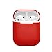 Price comparison product image ROHSCE AirPods Silicone Box Apple AirPods Earphone Case Silicone Shock Proof Protective Case Cover Anti Lost Non-Slip Case for Apple Airpods Air Pods (red)