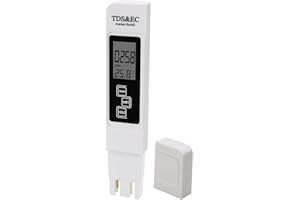 Treki TDS EC Testeur de Qualité de L'Eau 3 en 1 Digital Mètre TDS LCD Testeur Numérique Mesureur de Température Conductivité 0〜9999PPM Potable Moniteur de la Qualité d'eau Stylo Testeur