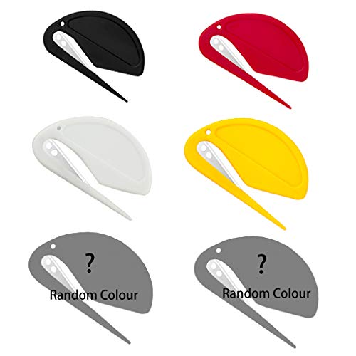 Sobres de plástico con diseño de hojas de afeitar, sobres y paquetes para oficina en casa, 6 unidades, color Multi-colored - 6pcs