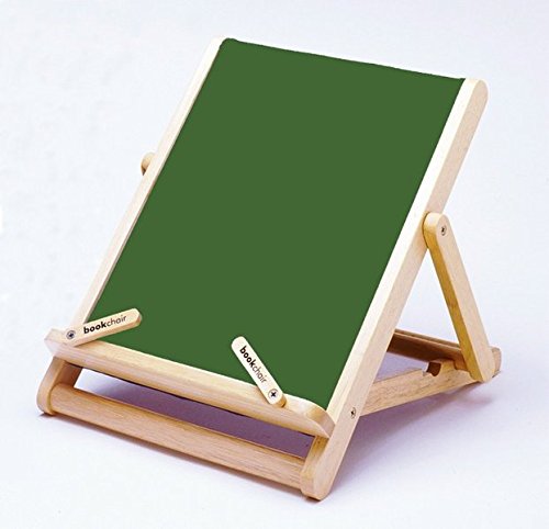 Bookchair Standard Grün, Buchständer: Holzständer mit Stoffbespannung (Auflagefläche 27 x 23 x 3 cm)