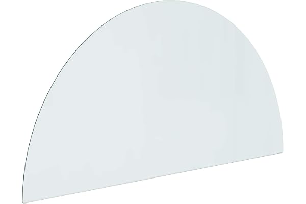 vidaXL Glas eldstad platta Transparent 1200 x 600 mm Glas