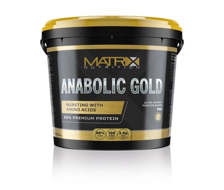 Preisvergleich Produktbild Matrix Nutrition Anabole Gold 86% Proteinpulver / Molkenproteinkonzentratkomplex / Niedriger Zuckermageres Muskel-Gebäude-Trainings-Rütteln (Erdbeere, 5KG)