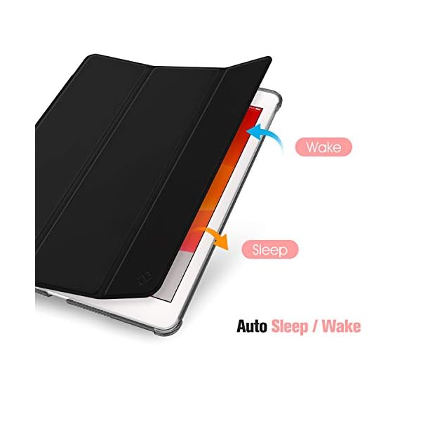 Fintie Funda para iPad 10,2" 2020/2019 con Soporte Integrado para Pencil - Trasera Transparente Carcasa Ligera Función de Auto-Reposo/Activación para iPad 8/7.ª Generación, Negro - Image 4