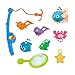 Produktbild Baby Badespielzeug, Exceed 8 Stücke Badefischen Spielzeug Badewanne Schwimmspielset Bad Zeit Spiel Set mit 4 Squirts Fisch, 2 Wasser Scoop, Angelrute und Net für Mädchen Jungen Kinder