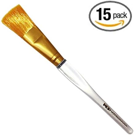 Hansderma SkinSoft Facial Mask Brush, Facials, Skincare, Cosmetics, DIY Mask Beauty Brush (15pcs Golden Brush)