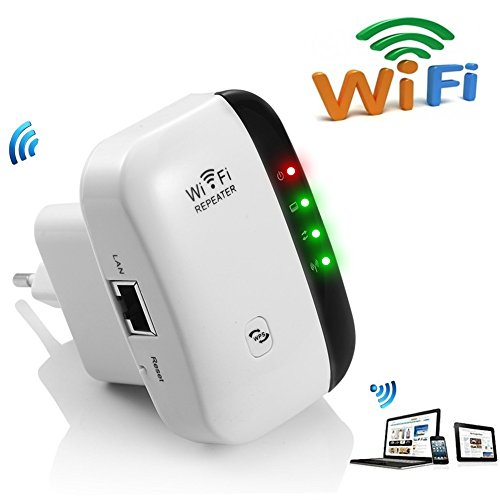 Extensor de red WiFi 300Mbps Mini Wireless Extensor de Rango Inalámbrico AP Amplificador Enrutador Repetidor Booster Wireless-N 2.4GHz Universal EU...