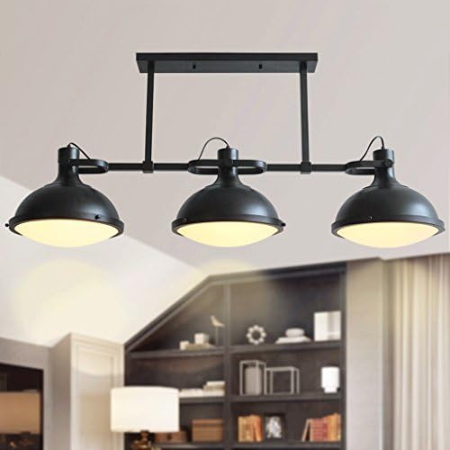 DFHHG® Ceiling lamps, Loft American style Restaurant lights Bar Ceiling lights Three heads living room dining table Guest bar Snooker Industrial winds Iron Ceiling lights LED dimmable