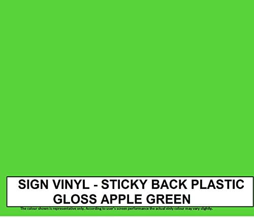 5 Metre x 300MM Roll of Gloss Apple Green Sticky Back Plastic Self Adhesive Vinyl Sign Making Quality. This Product is Available in 33 Colours Gloss or MATT Finish