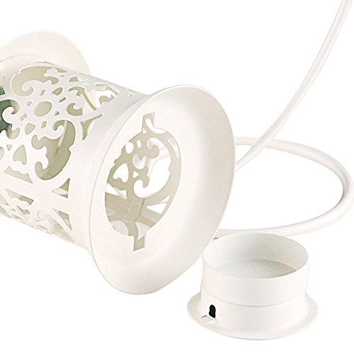 Vejaoo Metall Kerzenhalter Moderne Laterne Vintage Tee Licht Aushöhlen Armleuchter Home Decor (Weiß) - 6