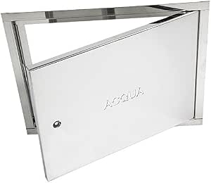 Sportello In Acciaio Inox Per Contatore Acqua – Misure 45x60 Cm, Telaio Incluso