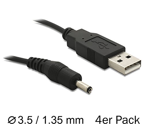 4 Stück Original! DELOCK Kabel USB Power auf 3,5mm Hohlstecker | Originale DeLock Qualität