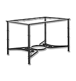  Mesa de Camilla de forja elevable Carmona - con aglomerado, 19-Blanco (Color con Incremento de Precio), Mesa de forja elevable, Mesa de 130x80x(50-70) cm. de Alto
