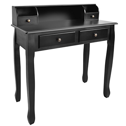 Miadomodo Dressing Table Make Up Dresser (4 Drawers) Antique-Modern Design Cosmetics Bedroom Commode available in Black and White