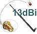 Produktbild Generic YC-AMD2-151014-27  Pigtail-SMA u-FL W RP-SMA 13dBi Antenne u-FL Wlan WiFi Speedport Adapter Kabel Fritz!Box Pigtail 13dBi Anten