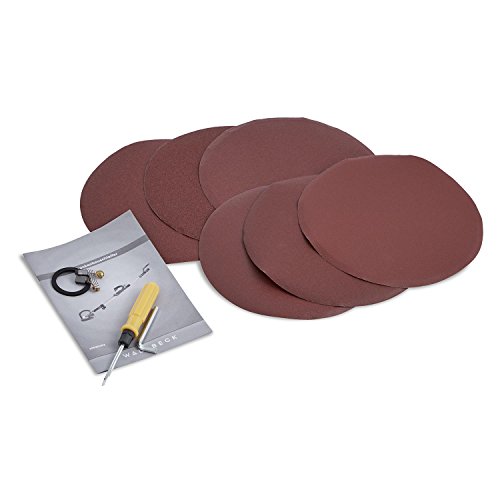 Waldbeck Daredevil Trockenbauschleifer Schleifmaschine Bodenschleifer (750W Leistung, 600-1500 U/min, LED-Beleuchtung, Länge Teleskopstange: 120–180 cm, Durchmesser Schleifscheibe: 21,5 cm) rot - 3