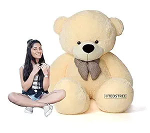 Tedstree 3 Feet 91Cm Skin Friendly Ultra Soft Teddy Bear for Kids Perfect Present for Birthday, Babies, Girls, Boy, Girlfriend -(Cream, 3 Feet/ 91 cm)