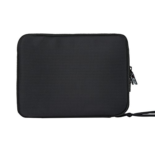Damero Reisetasche mit Doppelschichte Packwürfel für Kleinkram Packtasche Elektronike Tasche für Ipad Mini (Schwarz) - 3
