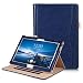 Produktbild TTVie Hülle für Lenovo Tab E10 / Tab4 10 / Tab4 10 Plus - PU Lederhülle Schutzhülle Cover Tasche mit Stylus-Halterung für Lenovo Tab E10 / Tab4 10 / Tab4 10 Plus Tablet-PC, Dunkelblau