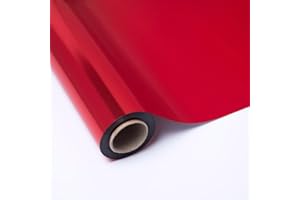 PAKOT Bobina Polipropileno Metalizado Rojo - Rollo 70CM X 50M - Ideal Regalos Navideños y Embalaje de Lujo
