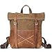 Produktbild Trekkingrucksack Unisex Hartöl gewachstem Canvas Leder Rucksäcke Criss-Cross wasserdichter Rucksack Männer für Reisen 14"Laptop Rucksäcke
