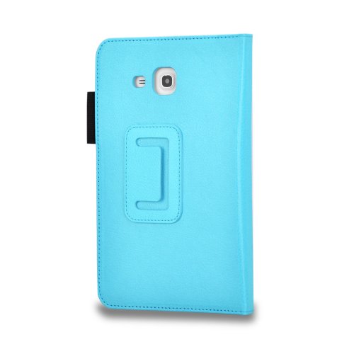 Schutzhülle / Cover / Tasche für Samsung Galaxy Tab 3 Lite 7″ T110/T111 + Display-Schutzfolie + Stylus – Hellblau - 4