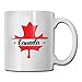 Produktbild Canada Maple Leaf Coffee Mugs Porcelain Cocoa Cups with Large C-Handle Funny Coffee Mug Cool Coffee Tea Cup 11 Ounces Perfect Gift for Family and Friend