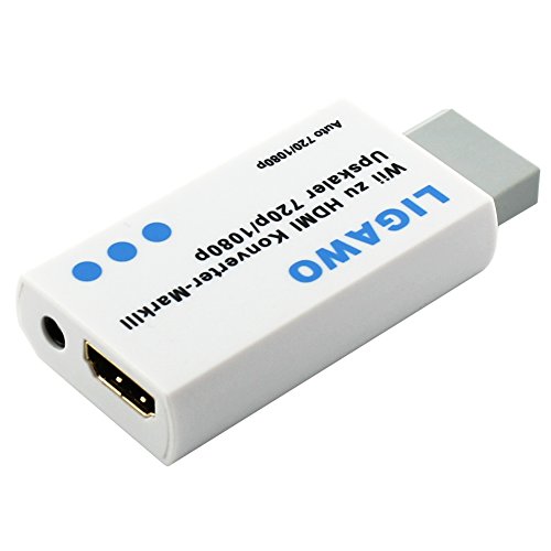 Ligawo Wii HDMI Konverter Stick Converter – skaliert das Wii Signal automatisch auf 720p/ 1080p – Wii an Tv Beamer Monitor anschließen – neue Version MARK III - 2