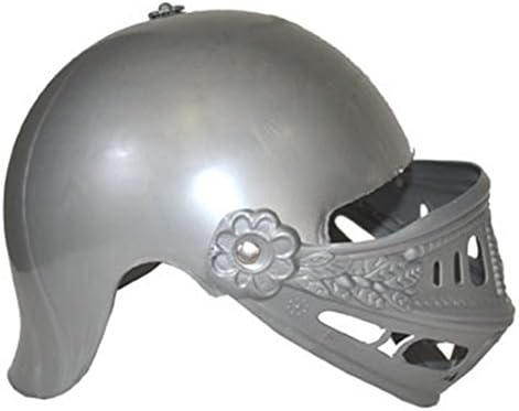 Halloweenia Costume Knight Armour Visor Adjustable Knight Helmet Protective Warrior Costume – Silver