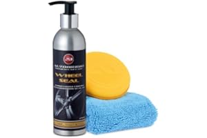 Autobright Wheel Seal Kit 250ml for alloy wheel rim sealant protection plus plush microfibre and wax applicator