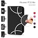 Produktbild eSPee Schutzhülle f. Huawei  P10 lite  Schwarz mit Strass Bögen UNZERBRECHLICHER Silikon Schale/Bumper und Magnetverschluss Hülle Wallet Flip Case