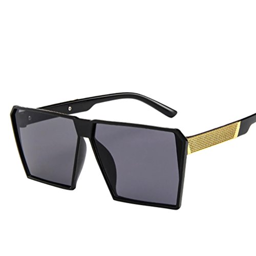 Btruely Herren_Gafas de Sol para Mujer Hombres Vintage Square Marco de Metal Espejo Gafas de Sol Unisex Aire Libre (C)